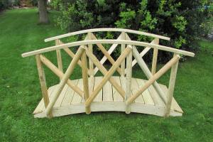 Rustic High Rail Garden Bridge