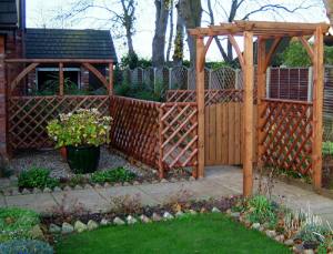 Garden Pagoda & Rustic Garden Fencing